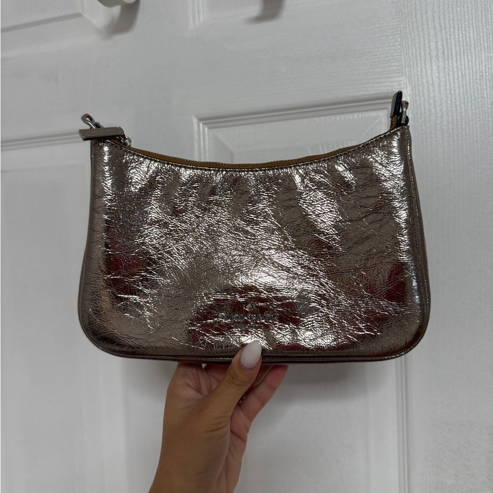 Kate Spade Metallic Silver Wristlet